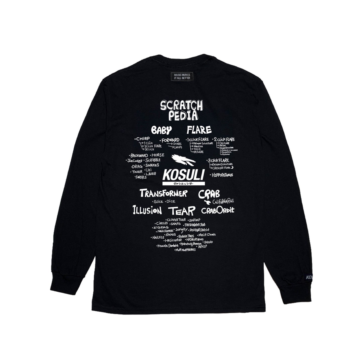 GB × KOSULI "SCRATCH PEDIA" Long Sleeve